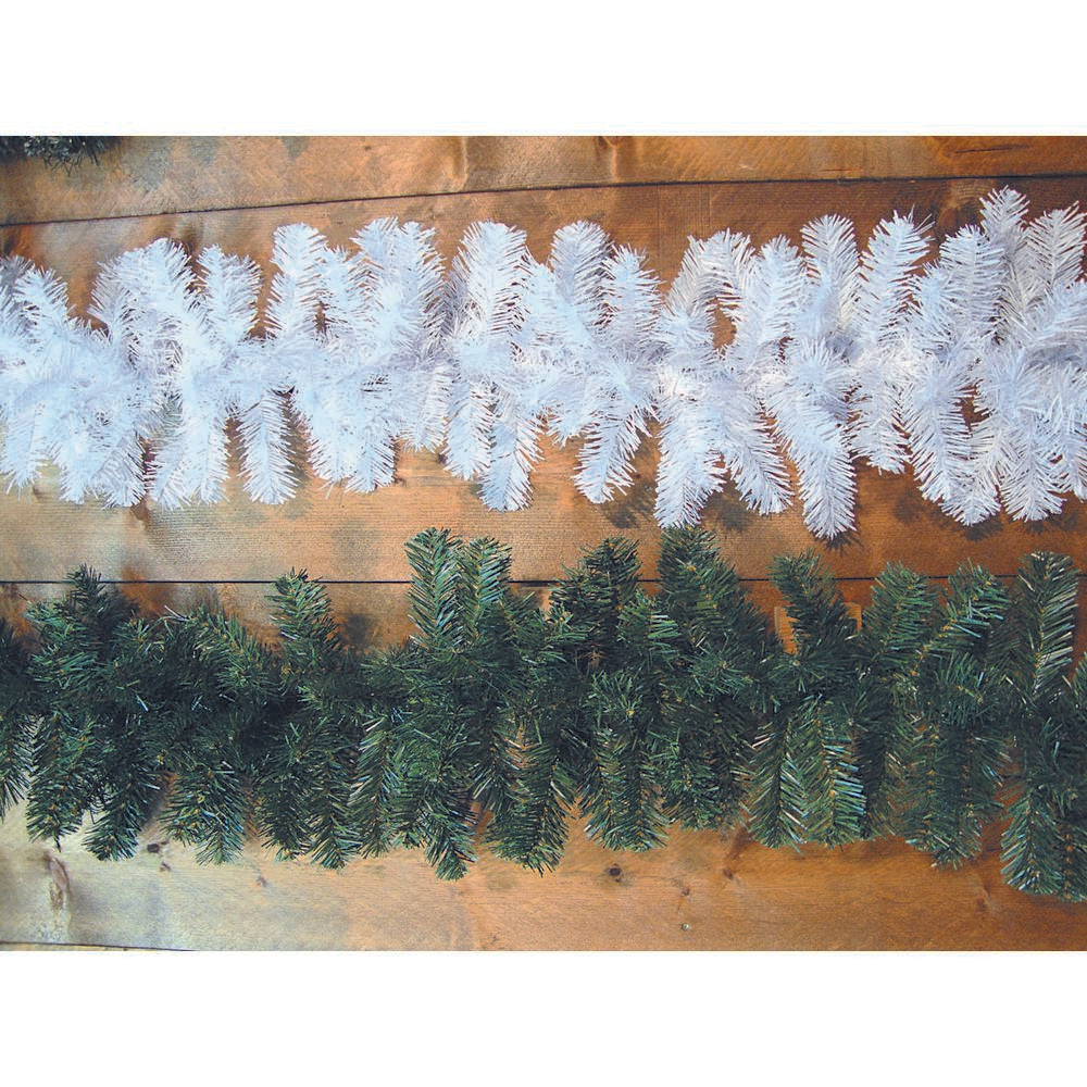 Χριστουγεννιάτικη γιρλάντα πεύκο πράσινη και λευκή 2,70 μ.