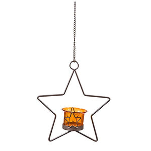 Χριστουγεννιάτικο κηροπήγιο κρεμαστό με αστέρι (2 τεμάχια)