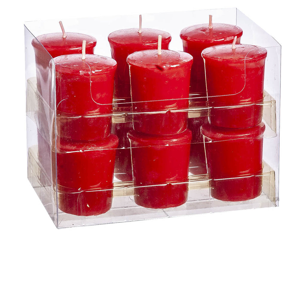 Χριστουγεννιάτικο κερί-ρεσώ αρωματικό κόκκινο (12 τεμάχια)