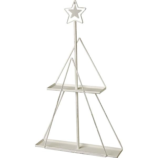 Χριστουγεννιάτικο δεντράκι μεταλλικό λευκό  48x11.5x81 εκ.