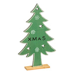 Χριστουγεννιάτικο ξύλινο δεντράκι πράσινο 18,5x32 εκ. (2 τεμάχια)