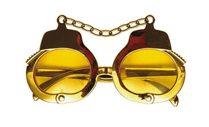 Αποκριάτικο Αξεσουάρ Γυαλιά χειροπέδες κίτρινα FF80232