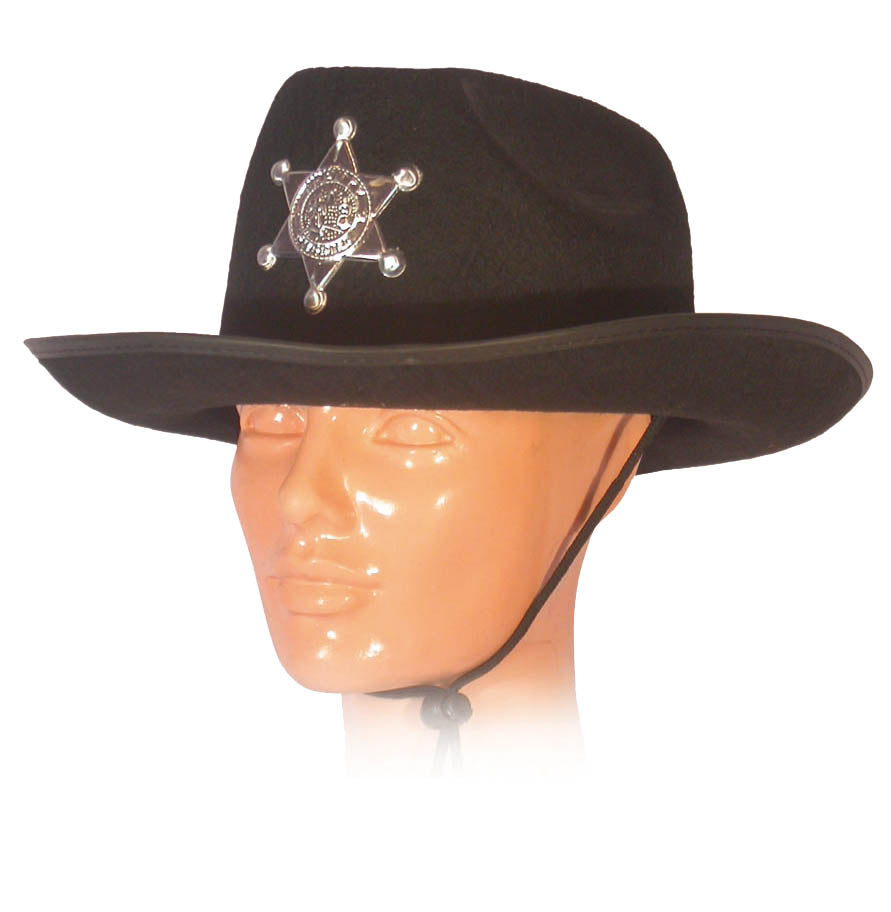 Αποκριάτικο Αξεσουάρ Καπέλο Σερίφη Μαύρο FF80339