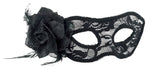 Αποκριάτικο Αξεσουάρ Μάσκα με λουλούδι μαύρη FF80682