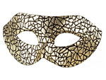 Αποκριάτικο Αξεσουάρ  Μάσκα ματιών κρακελέ χρυσή FF80743