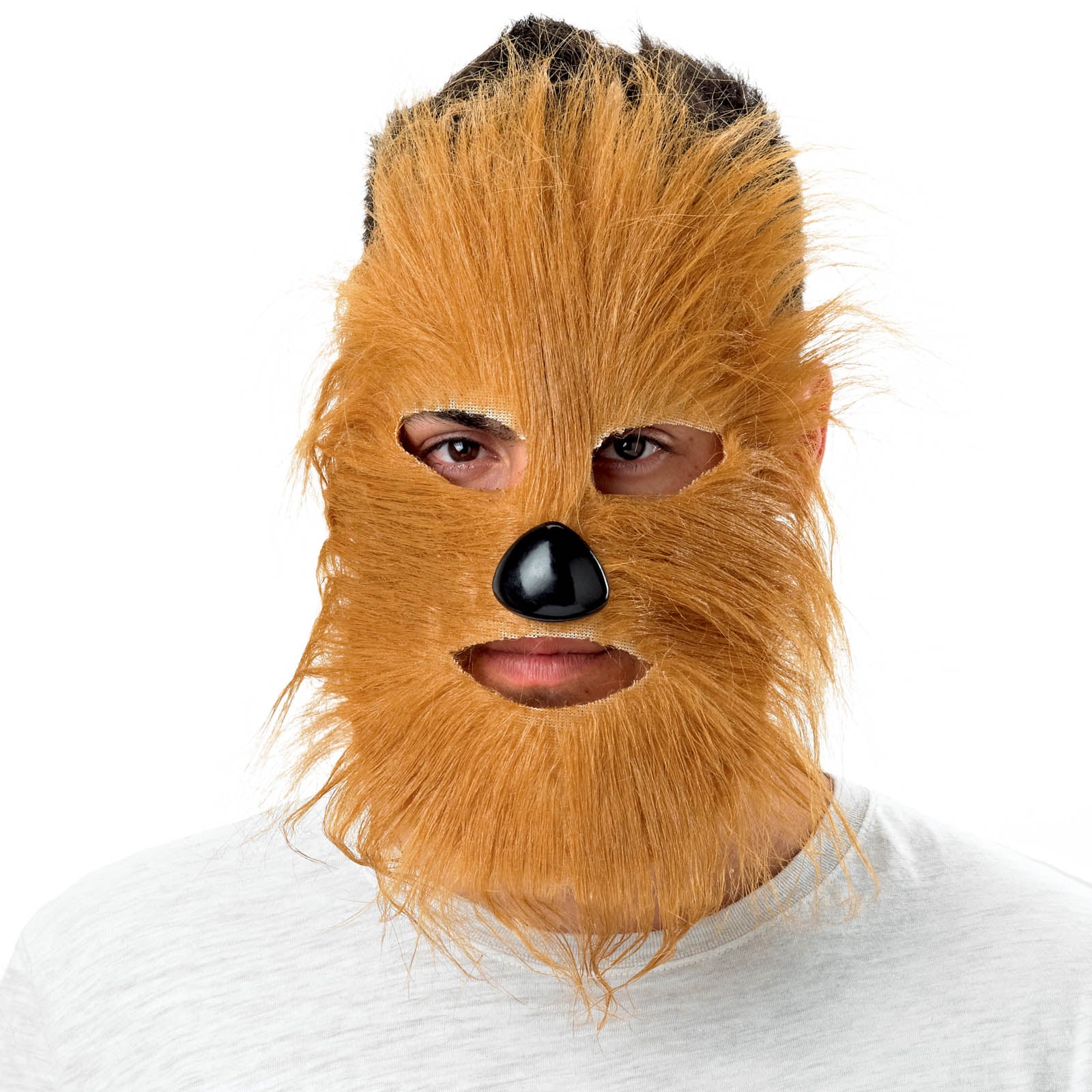 Αποκριάτικο Αξεσουάρ Τριχωτή μάσκα προσώπου με μύτη ξανθιά FF80788
