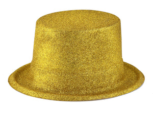 Αποκριάτικο Αξεσουάρ Καπέλο ημίψηλο με γκλίτερ χρυσό FF80808