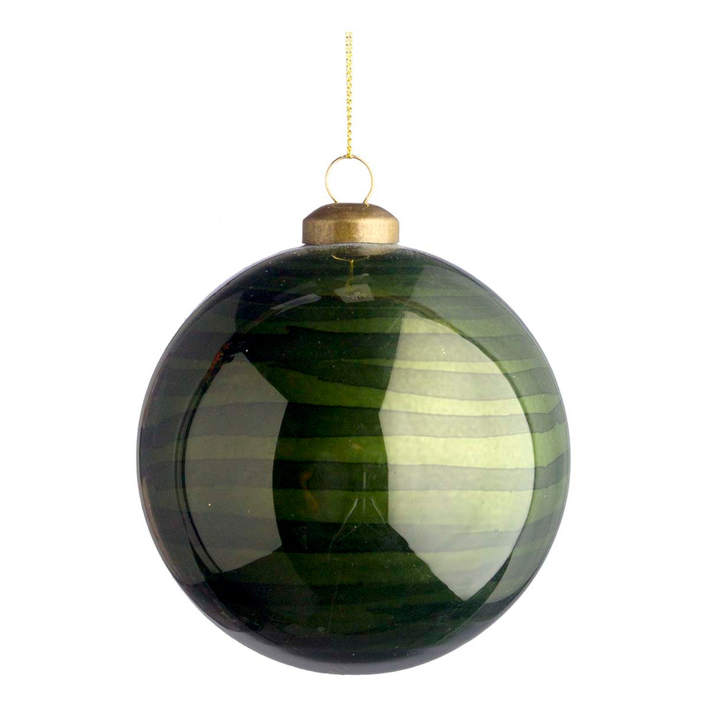 Χριστουγεννιάτικη μπάλα γυάλινη πράσινη 12 εκ.