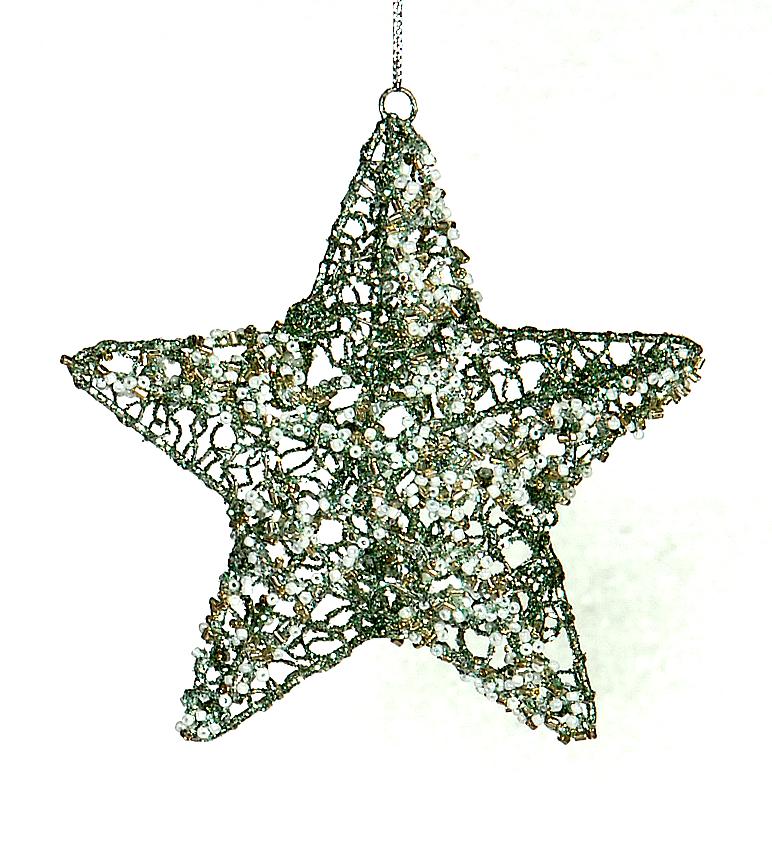 Χριστουγεννιάτικο στολίδι αστέρι πράσινο 9 εκ.