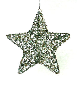 Χριστουγεννιάτικο στολίδι αστέρι πράσινο 9 εκ.